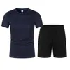 Conjunto Masculino de Manga Curta Verão 2025 2: Camiseta de Basquete + Shorts Esportivo, Casual e Versátil para Esportes e Lazer