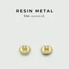 Botones bitono de resina y metal, botones de camisa, botones de abrigo, botones redondos pequeños, accesorios de botones para prendas de punto de cárdigan