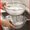 Cesta de Escorrer de Aço Inoxidável 316 de Grau Alimentício, Bacia para Lavar Vegetais, Peneira para Lavar Arroz, Ferramenta de Lavar Frutas e Filtragem de Água para Cozinha