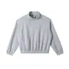 Ropa Vintage Yidao Otoño 2026 Nuevo Cuello Alto Desestructurado Bordado Dividido Cremallera Diagonal Hombro Caído Holgada Corta Sudadera para Hombre