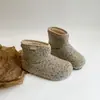 Botas de Piel con Estampado de Leopardo de Moda de Aspecto Elegante para Mujer en Invierno, Botines Calientes sin Cordones para Personas Bajas, Botas de Moda que Aumentan la Altura