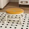 Taburete Pequeño Giratorio con Ruedas para Uso Doméstico, Taburete Bajo con Soporte Lumbar, Respaldo Acolchado Grueso Silencioso y Suave, Silla Pequeña con Ruedas para Movilidad y Estar Sentado Largo