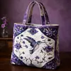Nueva tienda independiente TEMU, Novedad en Amazon: bolsa de mano acolchada con estampado digital, bolsa casual de algodón tipo chaqueta
