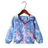 Comercio Exterior Ropa Infantil 2026 Primavera y Otoño Nuevo Estilo Chaqueta con Cremallera y Capucha para Niñas Estampado Completo Dibujo Animado Unicornio en Stock