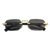 0362 Moda Transfronteriza Lujo G-Dragon Gafas de Sol Sin Montura Vacaciones Ct Tarjeta Hogar Protector Solar Acetato Cuadradas Unisex Gafas de Sol