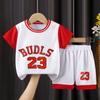 Conjunto de Uniforme Esportivo Infantil de Verão Sem Mangas para Meninos, Uniforme de Basquete para Bebês, Regata, Shorts, Roupa de Performance para Crianças Pequenas
