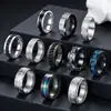 Conjunto de 12 Peças de Anéis Rotativos para Alívio de Estresse de Aço Inoxidável - Novo Estilo Europeu e Americano da Amazon - Transfronteiriço