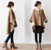 3 Cores em Estoque Estilo Japonês Outono 2026 Novo Redondo Gola V Manga 3/4 Morcego Frente Curta Atrás Longa Blusa Estilo Comprimento Médio