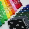 Pañuelo para la cabeza de algodón puro con estampado paisley hecho a medida para hip-hop, baile callejero, bandana para ciclismo al aire libre