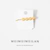 Clip de estrella de aleación minimalista, temperamento simple, amor, chica sonriente, corazón, clip lateral dorado, flequillo, estilo celebridad de Internet