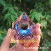Comercio Transfronterizo Bola de Cristal Pirámide Grava de Cristal Resina Epoxi Adorno Hecho a Mano para Escritorio del Hogar Diseño M22