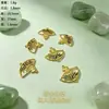 Liga Flor Oca Brinco DIY Pingente de Franja Gota de Óleo Flor com Pedras Strass Acessórios de Carro Pingente de Franja Step Shake