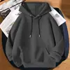Sudadera con capucha para hombre de marca moderna estilo americano, ropa con capucha engrosada nueva para otoño/invierno 2025, chaqueta versátil holgada y elegante para hombre