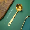 Nuevo Set de Utensilios de Cocina de Acero Inoxidable, Mini Utensilios de Cocina de 6 Piezas, Espátula China, Cucharón Pequeño para Sopa, Espátula para Pasteles, Olla Pequeña Dorada