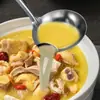 Colher de sopa de aço inoxidável, escumadeira, utensílios de cozinha, colher de cozinha, colher de sopa doméstica, colher de mingau de cabo longo, colher para fondue de restaurante de hotel