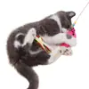 En stock para fabricantes juguete para gatos palo divertido para gatos alambre de acero plumas pez pequeño ratón cabeza de repuesto extendida resistente a morder interacción con el gato pesca