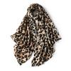 Cachecol Estampa Leopardo 2024 Outono e Inverno Novo Estilo Quente Xale Estampa Animal Imitação Caxemira Estampada Venda Direta de Fábrica Transfronteiriça Proteção contra Frio