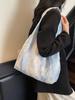 Bolsa Tote Floral Chinesa Transfronteiriça 2025 Transversal Moda Bolsa de Ombro Grande Capacidade Comutadora Bolsa de Ombro Bolsa Feminina