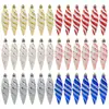 Nuevas Decoraciones Navideñas Adornos para Árbol de Navidad Accesorios Hilo Espiral Puntiagudo Pintado Bola de Navidad Regalo de Navidad