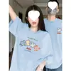 Algodão Puro PenteadoCamisetas Combinando Únicas para Casais, Estilo Preguiçoso Nicho Tendência Primavera e Verão Manga Curta para Homens e Mulheres