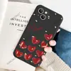 Diseño Independiente de Corazón Rojo Vintage Adecuado para iPhone 17 Silicona Mate 18/15 Estilo Suave Funda para Teléfono de Mujer