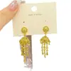 Nuevos Pendientes de Borla Estilo Chino Retro Estilo Nacional para Mujer, Nicho de Alta Gama Moda Elegante, Pendientes Versátiles, Pendientes de Moda