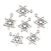 Viento Ins 22 estrella de cinco puntas mixta colgante de plata antigua DIY amuleto natural joyería creativa hecha a mano accesorios explosiones