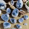 Aglomerado de Cristal Natural Lápis Lazúli, Coleção de Amostras de Pedra Bruta de Cristal Azul, Decoração de Mesa para Casa Atacado