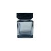 Botella de Aromaterapia Cuadrada Botella de Vidrio Transparente Botella Difusora Fragancia Tapa de Madera de Bambú 50ml Botella Cuadrada de Aromaterapia sin Llama