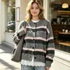 Suéter de rayas para mujer 2026 nuevo modelo primavera, otoño, invierno abrigo de punto holgado para mujer top 2026 otoño nuevo modelo