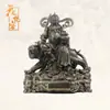 Venta Directa de Fábrica Estatua de Resina del Dios de la Riqueza Montando un Tigre y un Dragón, Cinco Emperadores, Atrayendo Riqueza y Prosperidad, Estatua de Buda con Diseño Floral