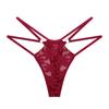 Ropa interior nueva europea y americana para mujer, de cintura baja, con encaje floral divertido y tentador, anillo fino, ropa interior Amazon en stock, salida de fábrica