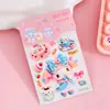 Pegatinas 5D tridimensionales con relieve para niñas, dibujos animados infantiles, autoadhesivas, impermeables, decoración DIY para funda de teléfono, patrones pequeños