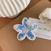 Acessórios de Cabelo Yhj Nova Moda Flor Presilha Tubarão Criativa Europeia e Americana Impressão UV Flor de Frangipani Presilha de Tubarão Bauhinia