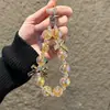 Cadena para teléfono móvil con cuentas de estrella llavero lazo colgante para funda de teléfono móvil adornos cadena de mano para bolso de niña venta al por mayor