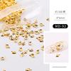 Arte de Unhas Ultra-Fina Liga Metálica Estrela do Mar e Lua Círculo Vazado Adesivos de Unha Decorações de Rebite Dourado Galvanizado Mini