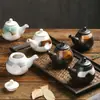 Olla de condimentos estilo japonés transfronteriza creativa botella de cerámica para condimentos frasco de condimentos salsa restaurante hotel fabricantes de vajilla de cerámica al por mayor