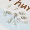 Colgante de arrastre de perlas de acero inoxidable al por mayor con electrochapado en oro real de 18K, círculo con ojo de oveja con cuenco, accesorios de joyería DIY