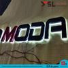 Fazendo Logotipo de Letras Luminosas LED, Letras Luminosas de Aço Inoxidável com Iluminação Traseira, Medição Cristal/Lateral com Luz de Fundo, Letras Luminosas Vazadas