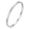Pulsera Abierta de Acero Inoxidable 304 con Incrustaciones de Diamantes de una Sola Fila Ovalada de 4 mm, Estilo Europeo y Americano, Nueva, Venta Caliente al por Mayor