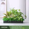 Paisagismo com Plantas Verdes Simulação Floreira Divisória de Piso Arte Floral de Chão Paisagem de Plantas Combinação de Floreira Flor Artificial em Vaso Bonsai Decoração