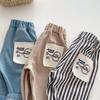 Pantalones Casuales Pic para Niños de 0 a 5 Años Otoño Corea del Sur Ropa Infantil Moda para Niños Pantalones a Rayas Ropa de Otoño para Bebé AK400