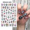Nuevas pegatinas de uñas transfronterizas ins Halloween calavera hoja de arce de otoño calabaza festival fantasma calcomanías adhesivas para uñas