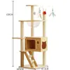 Marco de Escalada para Gatos con Juguete Giratorio Automático para Gatos, Marco de Escalada Grande para Gatos de Tablero de Densidad y Tela de Fieltro para Interiores, Influencer de TikTok Transfronterizo