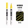 Caneta Marcadora à Base de Óleo Guangna Transfronteiriça à Prova d'Água Tubo de Agulha Ultra Fina Caneta de Pintura 0.7mm Caneta Metálica para Retoque de Pneu de Carro