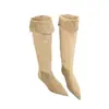 Botas altas casuales estilo francés para mujer, nuevo modelo otoño 2026, de punta fina, suela plana, hasta la rodilla, para invierno