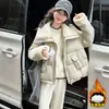 Roupas de Inverno Acolchoadas de Algodão para Meninas 2025 Novo Estilo para Alunos do Ensino Fundamental Jaquetas Engrossadas e Jaquetas Acolchoadas Roupas de Inverno Acolchoadas de Algodão para Crianças