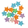 Colgante de Estrella de Cinco Puntas con Rodajas de Carambola de Fruta de Simulación Colorida de 27 mm para Llavero DIY, Colgante para Correa de Teléfono, Adorno
