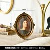 Moldura de Foto em Resina Estilo Palácio Retrô Americano Decoração de Parede Suave para Casa Venda por Atacado Imitação de Madeira Literária Moldura de Foto em Relevo Luxo Leve Enfeites para Pendurar