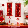 Colgantes de decoración de Año Nuevo, Colgantes de carácter de la fortuna para la puerta de entrada del Festival de Primavera, Suministros de decoración para la pared de fondo de la sala de estar del Año Nuevo 2027 Año de la Oveja